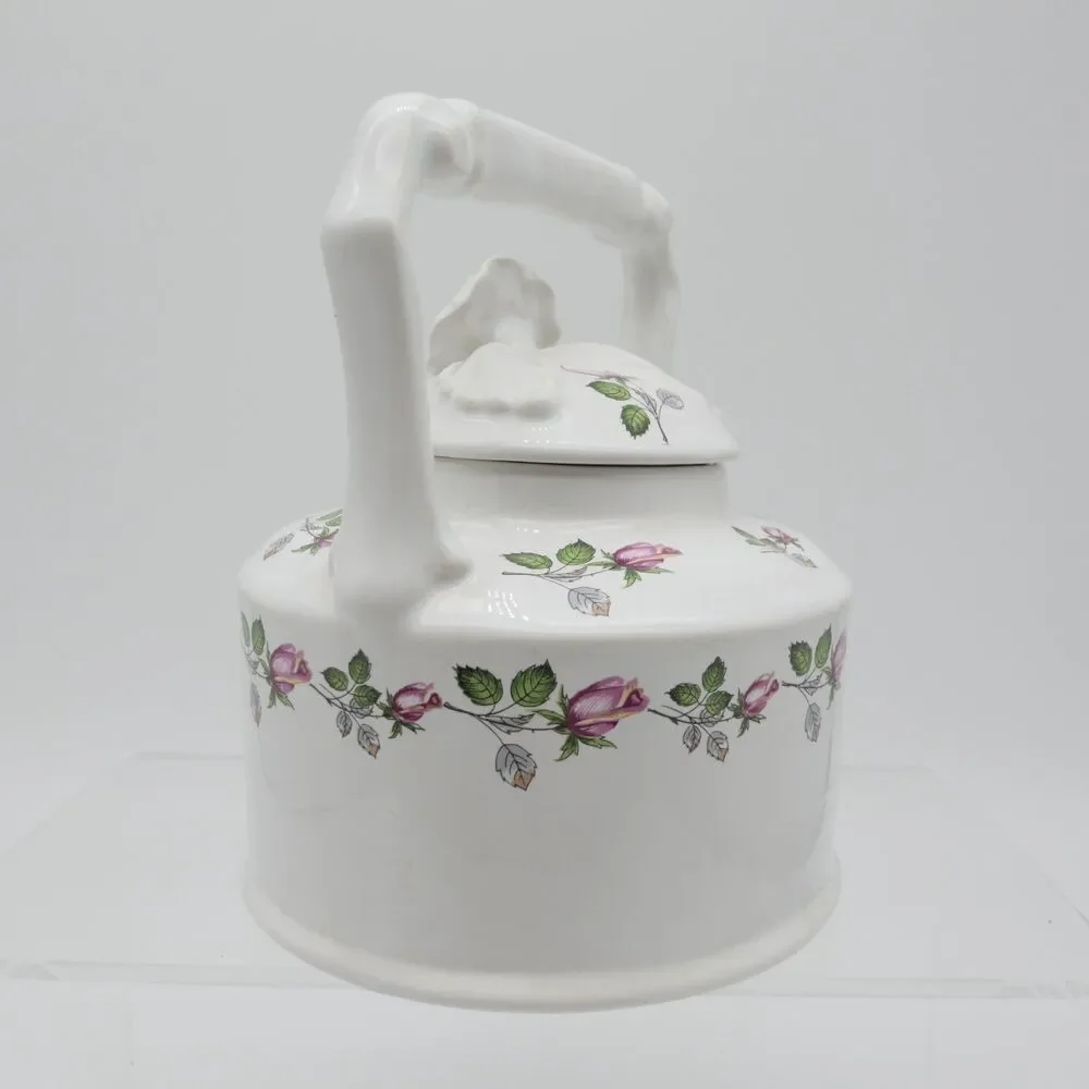 Vintage Arthur Wood England #6345 Floral Teapot by Ornamental Lid Tall Handle